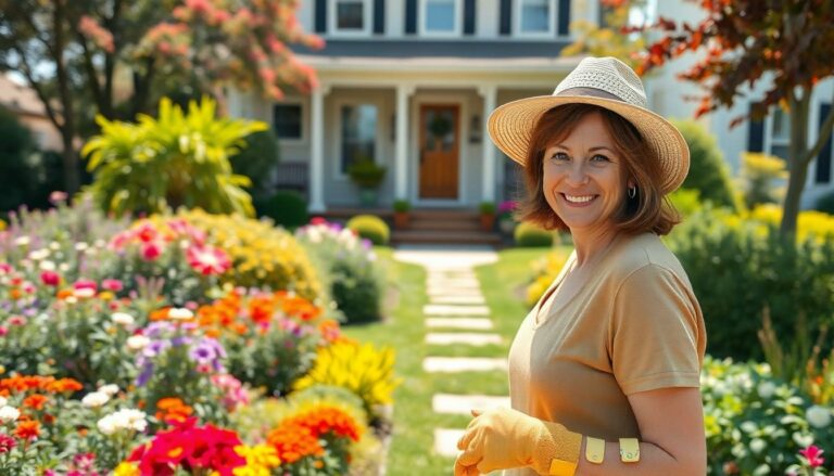 landscaping in front of house